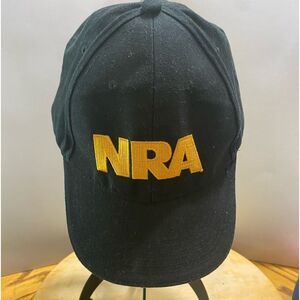 NRA Membership Adjustable Black Gold American Flag USA Freedom Hat Cap